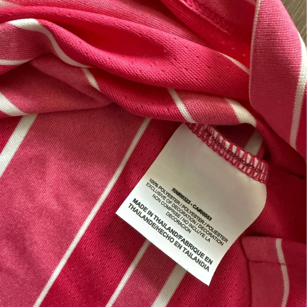 Nike Golf Dri Fit Tour Performance Pink White Stripe Polo Shirt Mens Large